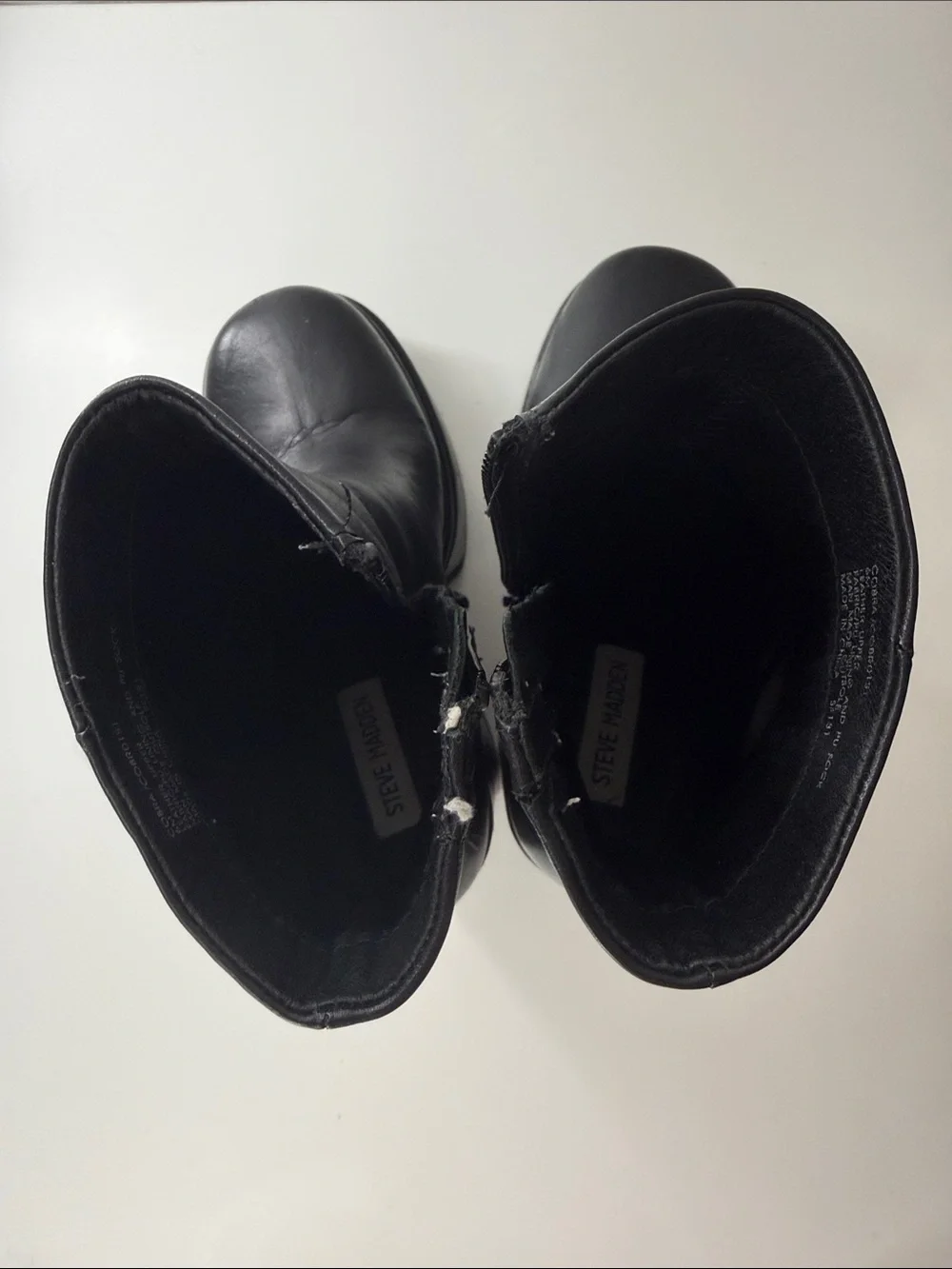 Steve Madden Black Platform Block Heel Ankle Boots